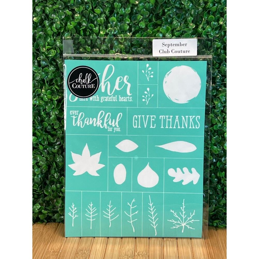 NIP Chalk Couture Thanksgiving Place Setting Transfer New Craft Gift